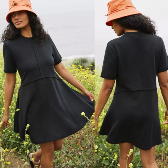 Sweaty Betty Anthropologie Revive T-Shirt Dress Size 8 Sweatshirt Fit & Flare - Picture 1 of 12